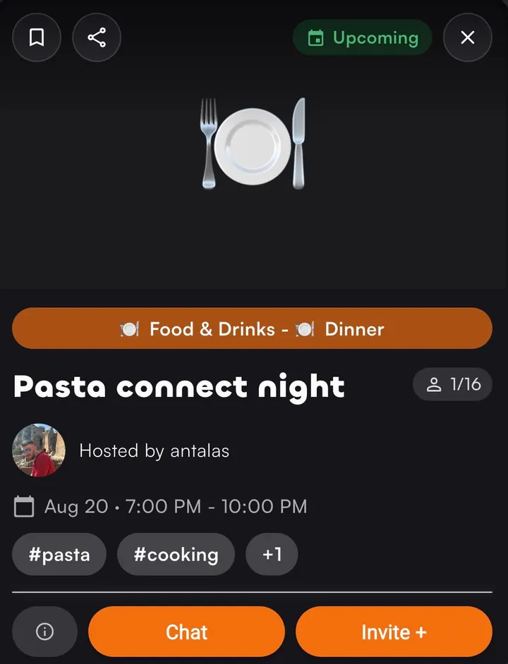 Pasta connect night